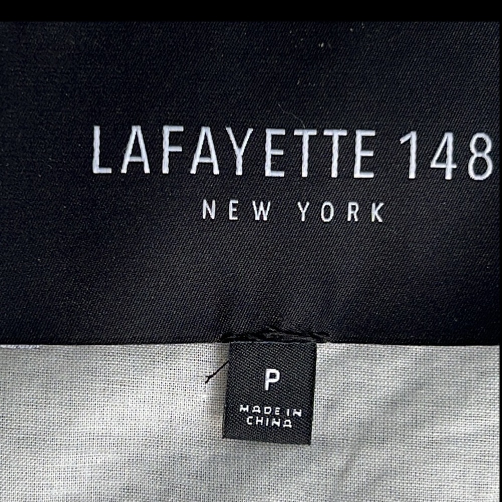 Lafayette 148 NY Tilda Translucent White/ Gray Striped Cropped Jacket Size XS - Picture 3 of 12